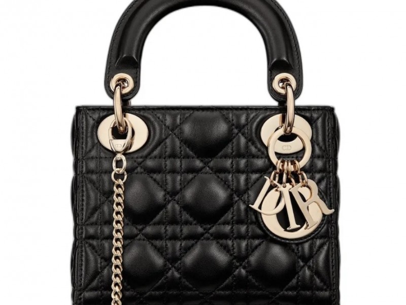 Túi Xách Tay Nữ Dior Mini Lady Dior Handbag Màu Đen
